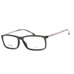 Hugo Boss Men's Eyeglasses - Rectangular Grey Plastic Frame | BOSS 1184/IT 0KB7 00