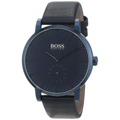 Hugo Boss Men's Quartz Watch - Essence Blue Dial Blue Leather Strap | 1513502