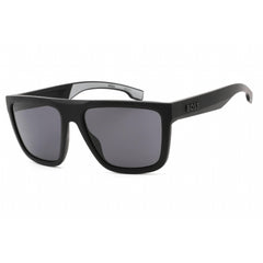 Hugo Boss Men's Sunglasses - Black Grey Plastic Rectangular Frame | BOSS 1451/S 0O6W