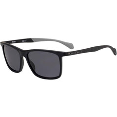 Hugo Boss Men's Sunglasses - Grey CR39 Lens Matte Black Frame | BOSS 1078/S 0003 IR