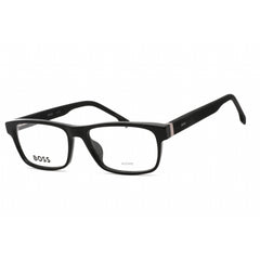 Hugo Boss Unisex Eyeglasses - Clear Lens Black Acetate Rectangular Frame | 1041 807