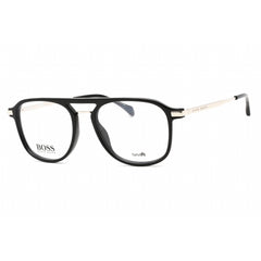 Hugo Boss Unisex Eyeglasses - Full Rim Black Metal Rectangular Shaped | 1092 0807