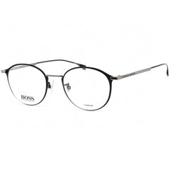 Hugo Boss Unisex Eyeglasses - Matte Black/Dark Ruthenium Titanium Frame | 1068/F O6W