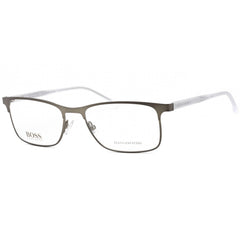 Hugo Boss Unisex Eyeglasses - Matte Grey/White Steel Frame | BOSS 0967/IT 0FRE 00