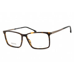 Hugo Boss Unisex Eyeglasses - Matte Havana Rectangular Frame | BOSS 1251/IT 0N9P 00