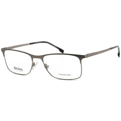 Hugo Boss Unisex Eyeglasses - Matte Ruthenium and Black Rectangular | BOSS 1186 0R81
