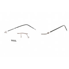 Hugo Boss Unisex Eyeglasses - Ruthenium Metal Oval Shape Frame | BOSS 1422 06LB 00