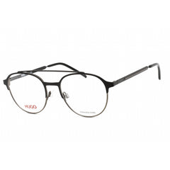 Hugo Men's Eyeglasses - Black Ruthenium Stainless Steel Aviator | HG 1156 0RZZ 00