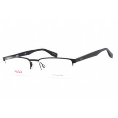 Hugo Men's Eyeglasses - Blue Wood Stainless Steel Rectangular Frame | HG 0324 02WF 00