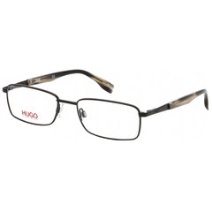 Hugo Men's Eyeglasses - Clear Lens Rectangular Matte Black Frame | HG 0332 0003 00