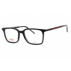 Hugo Men's Eyeglasses - Full Rim Black Grey Metal Rectangular Frame | HG 1125 008A 00