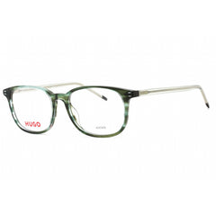 HUGO Men's Eyeglasses - Full Rim Green Horn Plastic Rectangular | HG 1171 06AK 00