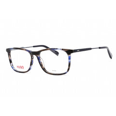 HUGO Men's Eyeglasses - Full Rim Striped Blue Rectangular Frame | HG 0307 AVS 00
