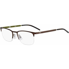 Hugo Men's Eyeglasses - Matt Brown Half Rim Rectangular Frame | HUGO HG 1019 04IN