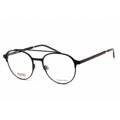 Hugo Men's Eyeglasses - Matte Black Stainless Steel Aviator Frame | HG 1156 0003 00