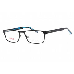Hugo Men's Eyeglasses - Matte Blue Rectangular Frame Clear Demo Lens | HG 1075 0FLL 00