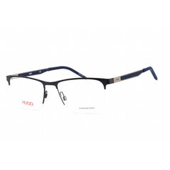 Hugo Men's Eyeglasses - Matte Blue Stainless Steel Rectangular Frame | HG 1142 0FLL 00