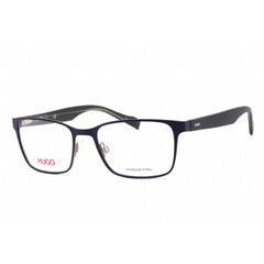 Hugo Men's Eyeglasses - Rectangular Blue/Grey Acetate/Metal Frame | HG 0183 04NZ 00