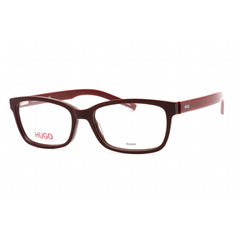 HUGO Women's Eyeglasses - Full Rim Burgundy Plastic Rectangular | HG 1016 0LHF 00