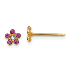 Inverness 14k February Crystal Birthstone Earrings