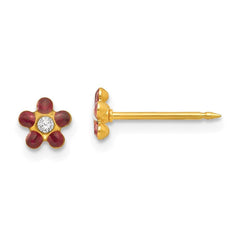 Inverness 14k January Crystal Birthstone Earrings