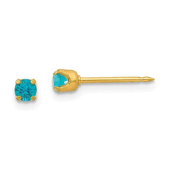 Inverness 24k Plated December Crystal Birthstone Earrings