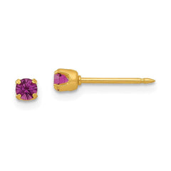 Inverness 24k Plated February Crystal Birthstone Earrings