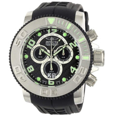 Invicta 0412 Men's Pro Diver Sea Hunter Black Dial Rubber Strap Chronograph Dive Watch