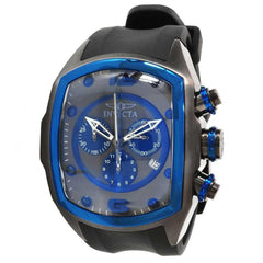 Invicta 10066 Men's Lupah Revolution Black & Blue Dial Rubber Strap Chronograph Watch