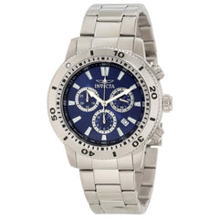 Invicta 10362 Men's Specialty Blue Dial Stainless Steel Chronograph Swiss Watch