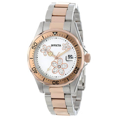 Invicta 12507 Women's Pro Diver Two Tone Bracelet Silver Dial Stainless Steel Watch