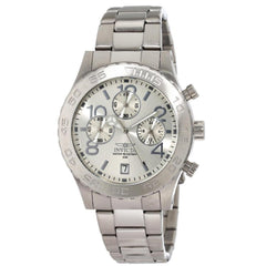 Invicta 1278 Men's Specialty II Silver Tone Dial Stainless Steel Chronograph Watch