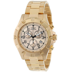 Invicta 13619 Men's Specialty Gold Tone Dial Gold Plated Steel Bracelet Chronograph Watch