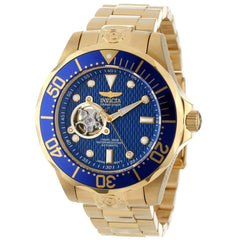 Invicta 13711 Men's Grand Diver Automatic Dive Blue Dial Gold Tone Steel Watch