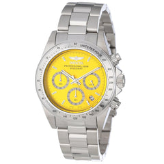 Invicta 14383 Men's Yellow Dial Stainless Steel Speedway Chronograph