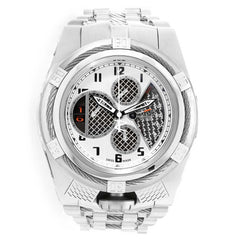 Invicta 16318 Men's Bolt Zeus Reserve Chrono Black & Silver Dial Steel Bracelet Watch