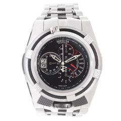 Invicta 16955 Men's Bolt Zeus Tria Reserve Black Dial Steel Bracelet Chronograph Watch