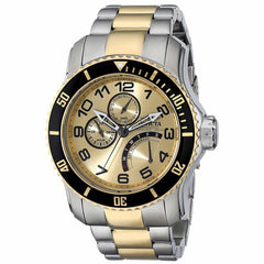 Invicta 17357 Men's Pro Diver Two Tone Bracelet Gold Tone Dial Dive Watch