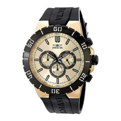 Invicta 19197 Men's Pro Diver Silver Dial Black Strap Chrono Watch