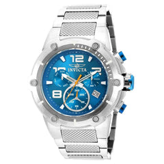 Invicta 19527 Men's Speedway Blue Dial Steel Bracelet Chronograph Watch
