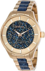 Invicta 24662 Women's Angel Blue Crystal Rose Gold Dial Watch