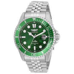 Invicta 30611 Men's Pro Diver Green Dial Silver Tone Bracelet Watch