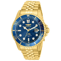 Invicta 30612 Men's Pro Diver Blue Dial Yellow Gold Bracelet Watch