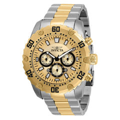 Invicta 30750 Men's Pro Diver Chrono Black and Gold Dial Watch