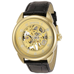 Invicta 31306 Men's Specialty Gold Tone Skeleton Dial Strap Watch