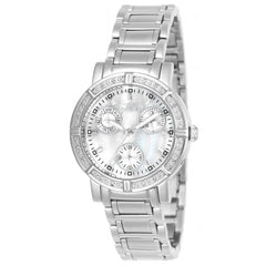 Invicta 4718 Women's Steel Bracelet Wildflower Chrono Diamond Mother of Pearl Dial Day-Date Watch