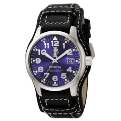 Invicta 6104 Men's I Force Blue Dial Black Leather Strap Watch
