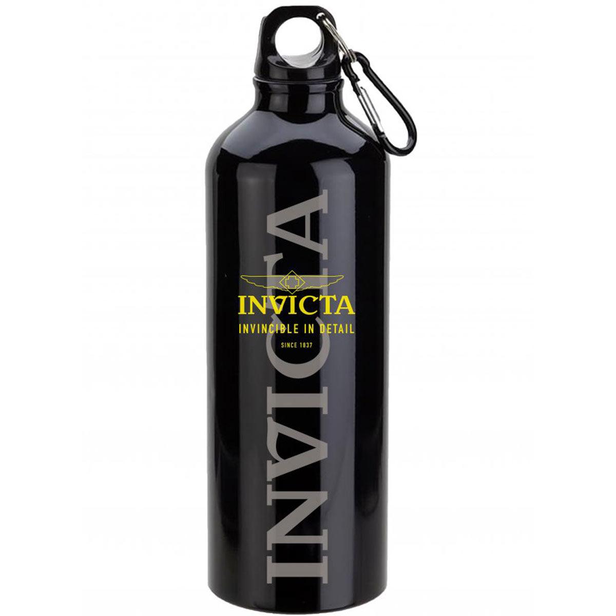 Invicta Aluminum Bottle - Clip and Split Key Ring, Black, 500ml | IPM921