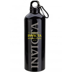 Invicta Aluminum Bottle - Clip and Split Key Ring, Black, 500ml | IPM921