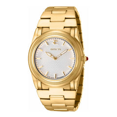 Invicta Boy's Quartz Watch - Reserve Slim Silver Dial Yellow Gold Bracelet | 41058